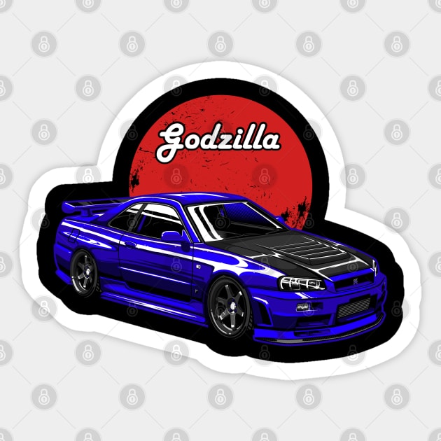 Gtr r34 Sticker by JDMAPEX